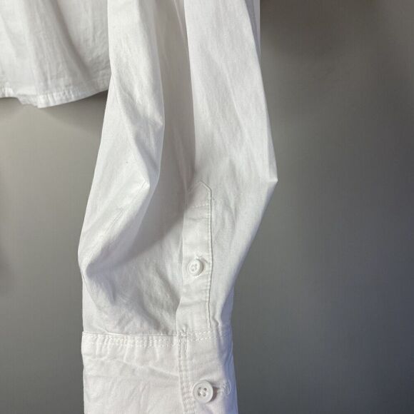 URBAN OUTFITTERS BDG Top Womens Medium White Button Down Crop NEW Blouse - Picture 9 of 13
